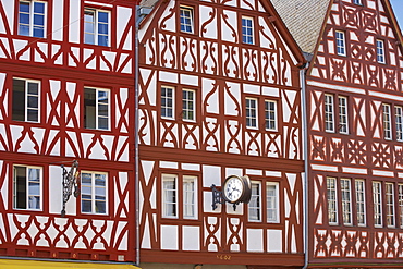 Half-timbered houses in Simeonstrasse, Trier, Mosel, Rhineland-Palatinate, Germany, Europe