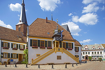 Deidesheim a.d. Weinstrasse, Old Town hall, Museum of the wine culture, Church, Bad Duerkheim, Deutsche Weinstrasse, Palatinate, Rhineland-Palatinate, Germany, Europe