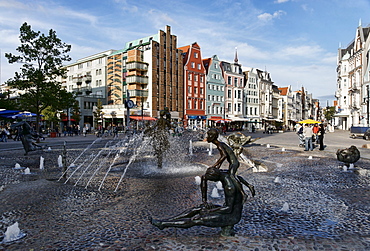 Fountain of the Zest for Life, University Square, Kroepelin Street, Hanseatic Town Rostock, Mecklenburg-Western Pomerania, Germany