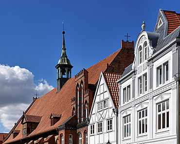 Luebsche Street, Saint Spirit Church, hanseatic city Wismar, Mecklenburg-Western Pomerania, Germany