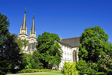 Church of monastery Admont, valley of Ennstal, Ennstal bicycle route, Styria, Austria