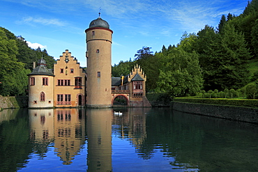 Mespelbrunn castle, Mespelbrunn, Spessart, Bavaria, Germany