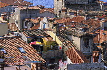 The historic old city of Piran, Slovania