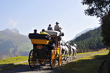 Post coach near Hospental, Andermatt, Canton of Uri, Switzerland