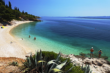 Bathing beach, Murvica, Bol, Brac, Split-Dalmatia, Croatia