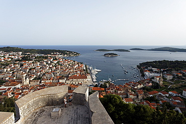 Cityscape, Spanjola Fortress, Hvar Town, Hvar, Split-Dalmatia, Croatia