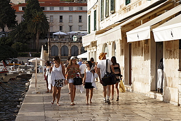 Harbor promenade, Hvar town, Hvar, Split-Dalmatia, Croatia