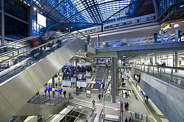 Berlin central station, the largest crossing station in Europe, Berlin, Germany, Europe