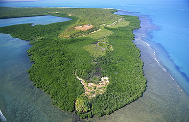 Aerial photo of Cape Don in Garig Gunak Barlu National Park on the Coburg Peninsula in Arnhem Land, Australia