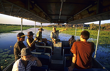 Boat trip on the Cooper Creek Billabong in Arnhem Land, Australia