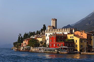 Lakeside, Scaliger Castle, Malcesine, Lake Garda, Veneto, Italy