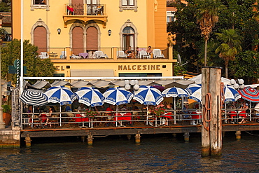 Restaurant, Malcesine, Lake Garda, Veneto, Italy