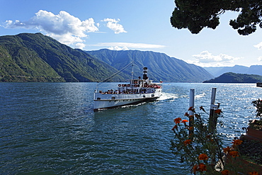 Paddle Wheel Steamer, Tremezzo, Lake Como, Lombardy, Italy