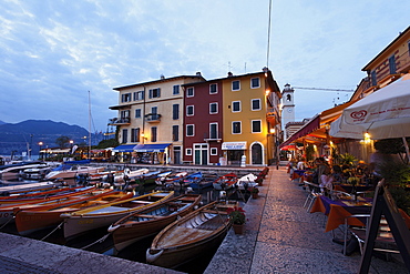 Boats, Harbor, Castelletto di Brenzone, Lake Garda, Veneto, Italy