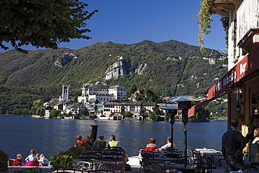 Restaurant, Isola San Giulio, Lago d' Orta, Piedmont, Italy