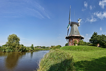 Windmill in Greetsiel, East Frisia, Lower Saxony, Germany