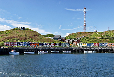 Inland harbour, North Sea Island of Heligoland, Schleswig-Holstein, Germany