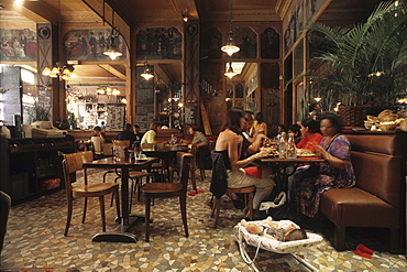 CafâˆšÃ‰Â¬Â© Charbon, Rue Oberkampf, Cafe in a former dance hall, 11e Arrondissement, Paris, France