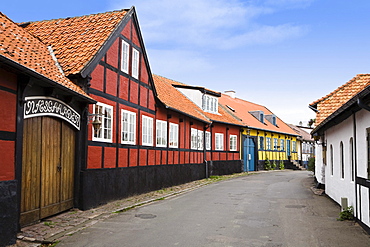 Frame houses in Allinge, Bornholm, Denmark, Europe