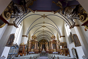 Basilica St. Stephanus and St. Vitus of Corvey monastery, Hoexter, North-Rhine-Westphalia, Germany, Europe