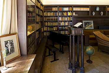 Study at Gerhart-Hauptmann-Haus, Haus Seedorn, Kloster, isle of Hiddensee, Mecklenburg-Western Pomerania, Germany, Europe