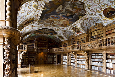 Library in the monastery of Waldsassen, Upper Palatinate, Bavaria, Germany