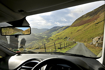 Bwlch y Groes Pass, highest public road mountain pass in Wales, with a summit altitude of 545 metres, North-Wales, Wales, Great Britain