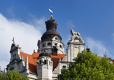 New City Hall, architect Hugo Licht, Leipzig, Saxony, Germany