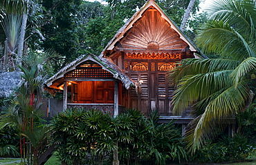 Traditional Malay house, Bon Ton Resort, Lankawi Island, Malaysia, Asia