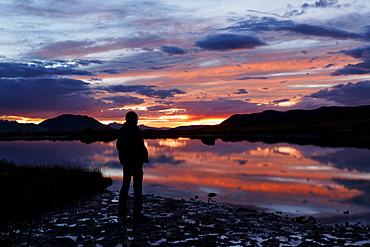 Sunset at Independence Lake, Independence Pass, Aspen, Colorado, USA, North America, America