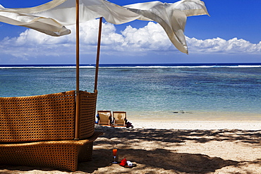 Beach of Grand Hotel du Lagoon, Saint Gilles, La Reunion, Indian Ocean