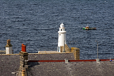 view over Macduff towards the North Sea, Aberdeenshire, Scotland