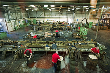 barrel maker at Speyside Cooperage, Craigellachie, Aberdeenshire, Scotland