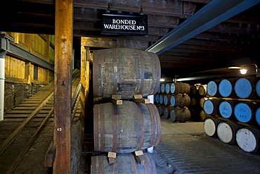 Warehouse of the Strathisla Distillery in Keith, Aberdeenshire, Scotland