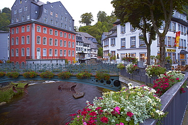 Monschau, Rotes Haus (1756-1765), Half-timbered house, Rur, Haller, Eifel, North Rhine-Westfalia, Germany, Europe