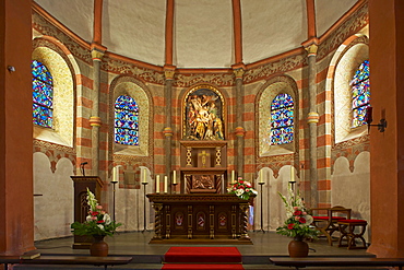 Roman Church at Niederehe, Indoor, Eifel, Rhineland-Palatinate, Germany, Europe