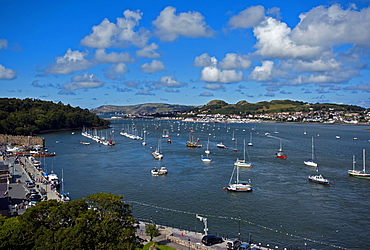 View from Conwy Castle over the River Conwy, Wales, UK