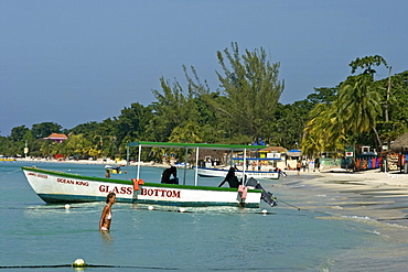 Jamaica Negril beach glass bottom boat