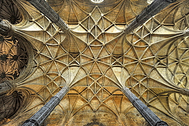 Vault at the Jeronimos monastery, Lisbon, Portugal, Europe