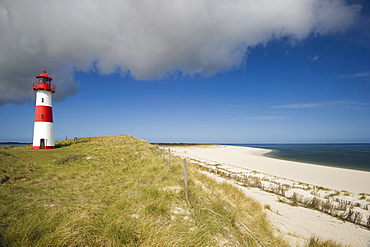 List-Ost lighthouse, Ellenbogen, List, Sylt, Schleswig-Holstein, Germany