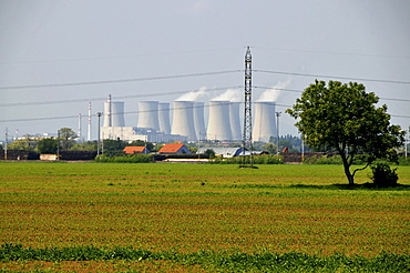 View of nuclear powerplant near Trnava, western Slovakia, Europe