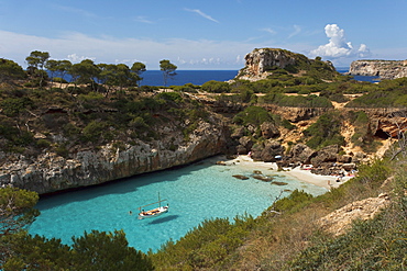 Calo d es Moro, nearby Cala S Amonia, near Santanyi, Mallorca, Balearic Islands, Spain, Europe