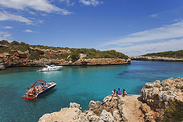 Cala Sa Nau, bay, near Cala dOr, Mallorca, Balearic Islands, Spain, Europe