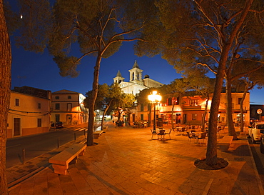 Placa San Jose, square, S Alqueria Blanca, Mallorca, Balearic Islands, Spain, Europe