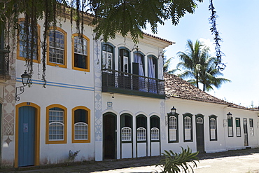 Historical houses in the colonial town Paraty, Costa Verde, State of Rio de Janeiro, Brazil, South America, America