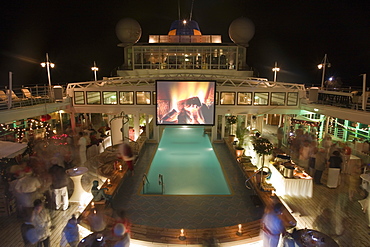 MS Europa Christmas Market on Pool Deck, Atlantic Ocean, Brazil, South America