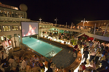 MS Europa Christmas Market on Pool Deck, Atlantic Ocean, Brazil, South America