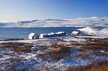 Hardangervidda National Park in Winter, snow covered landscape, Hordaland, Norway