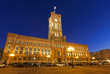 Rotes Rathaus, Rathausstrasse, Red town hall, Berlin Mitte, Berlin. Germany