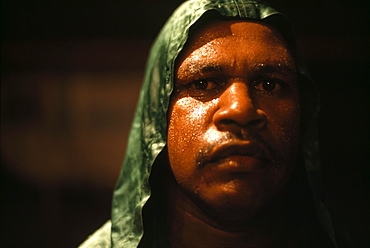 Boxer Zederick, portait, Fred Brophy's Boxing Troupe, Australia